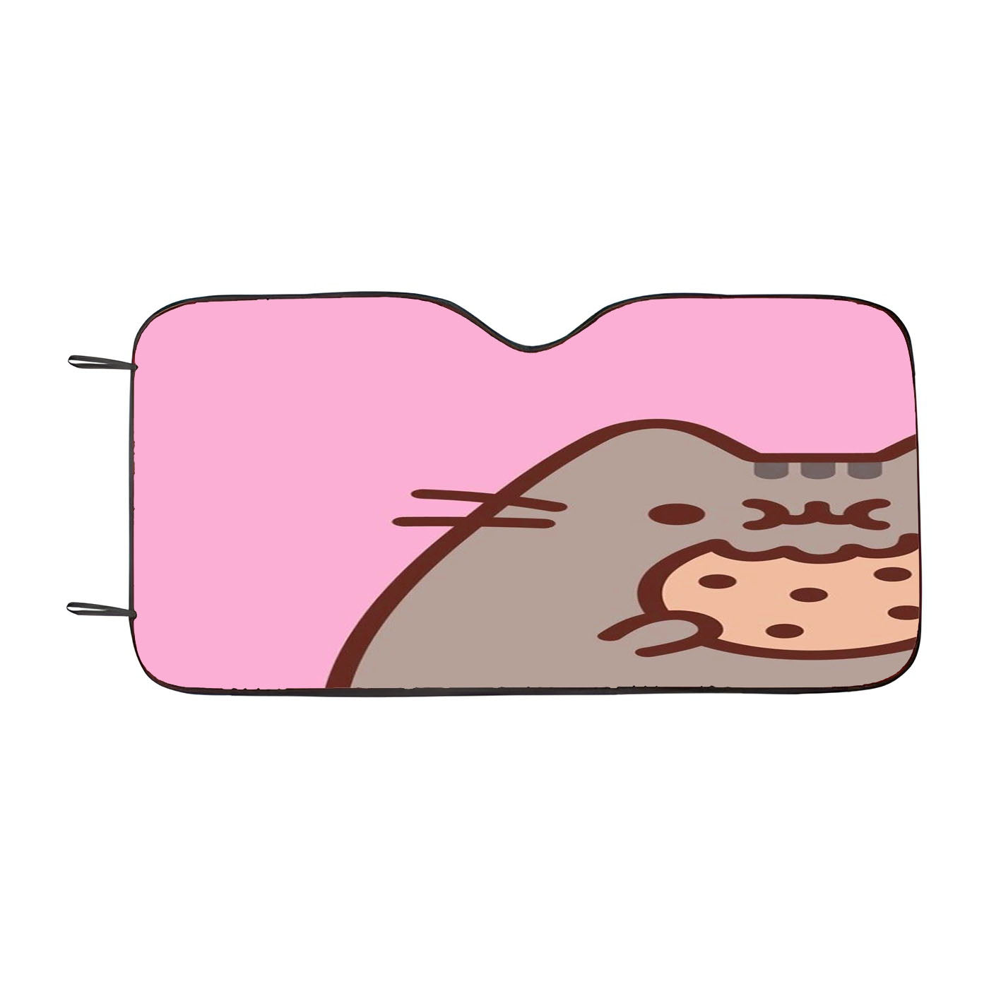 Cute Pusheen Eat A Cookies Car Auto Sun Shade Windshield Cover