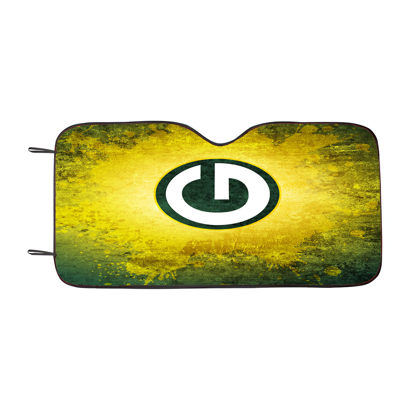 Dark Green And Yellow Green Bay Packers Logo Car Auto Sun Shade Windshield Cover