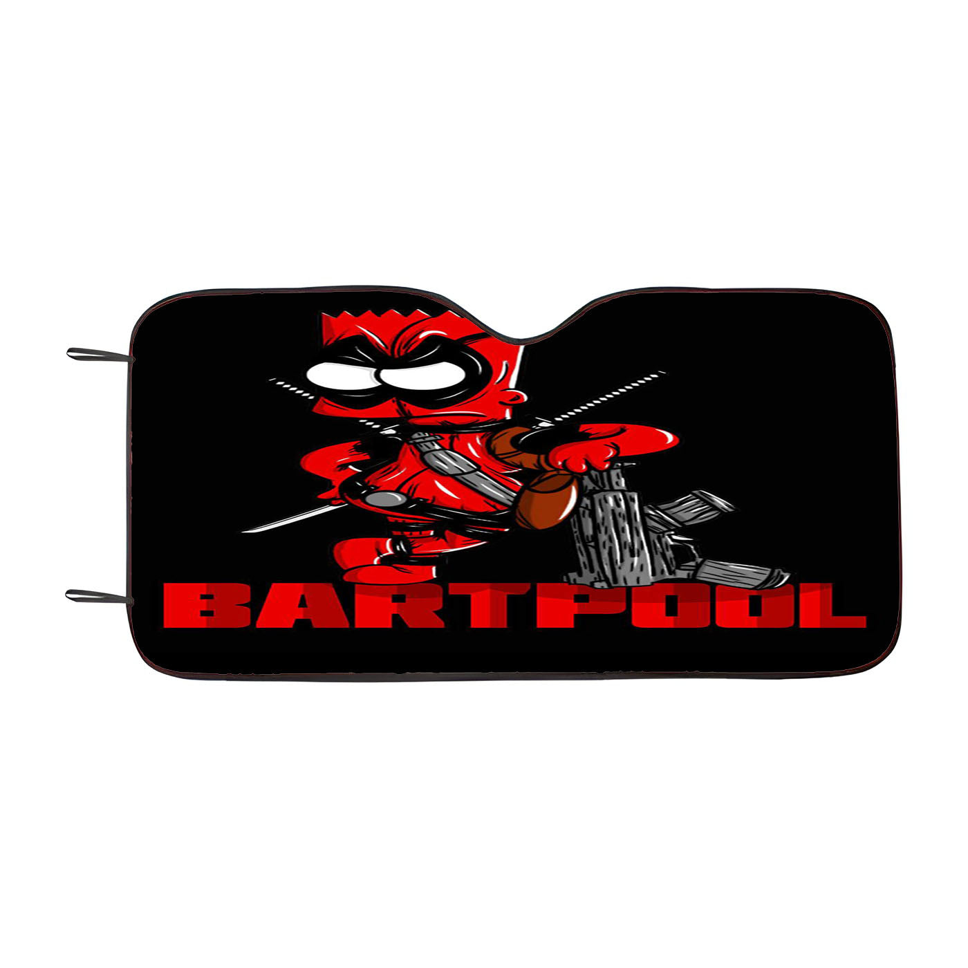 Deadpool Bartool Bart Simpson Car Auto Sun Shade Windshield Cover