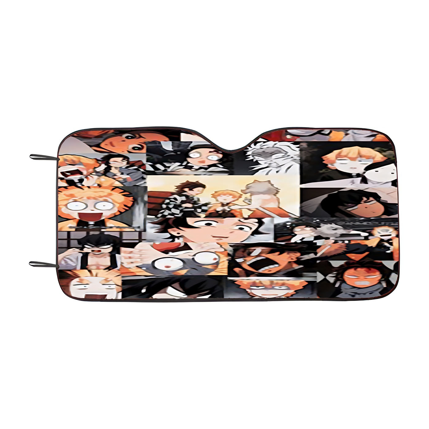 Demon Slayer Anime Funny Face Car Auto Sun Shade Windshield Cover
