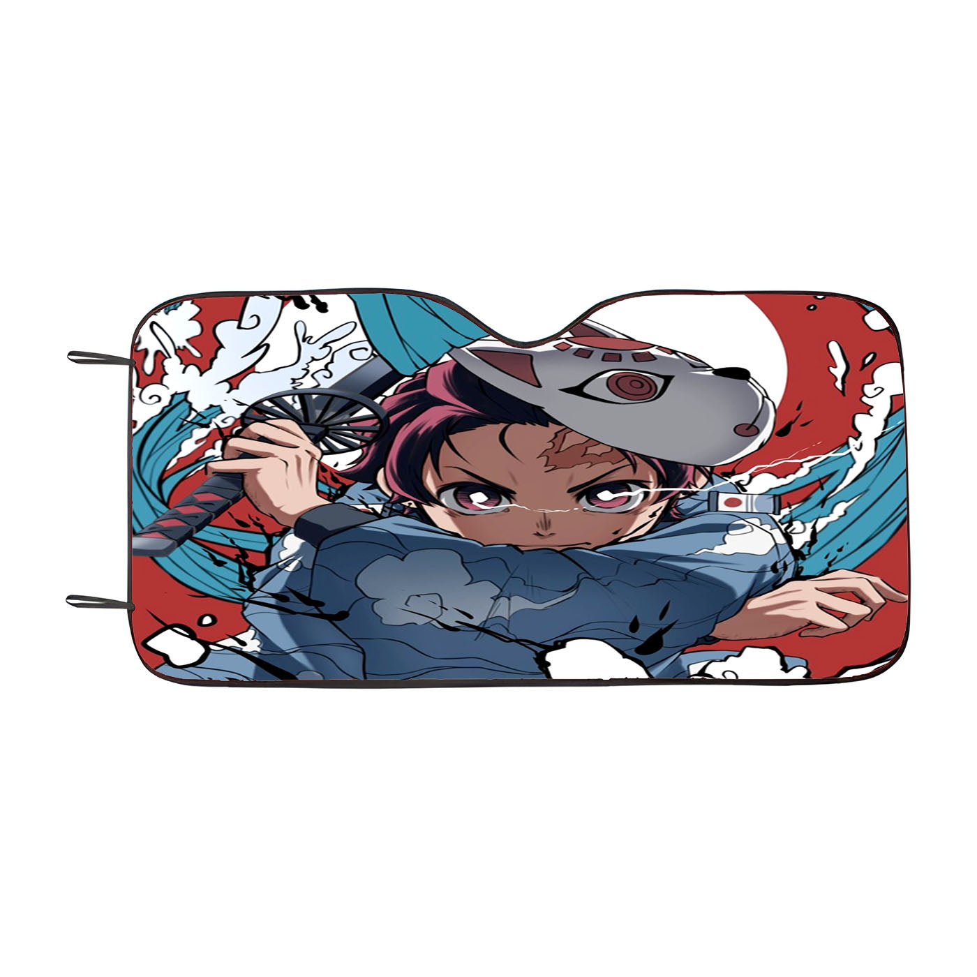Demon Slayer Kimetsu No Yaiba Tanjiro Car Auto Sun Shade Windshield Cover