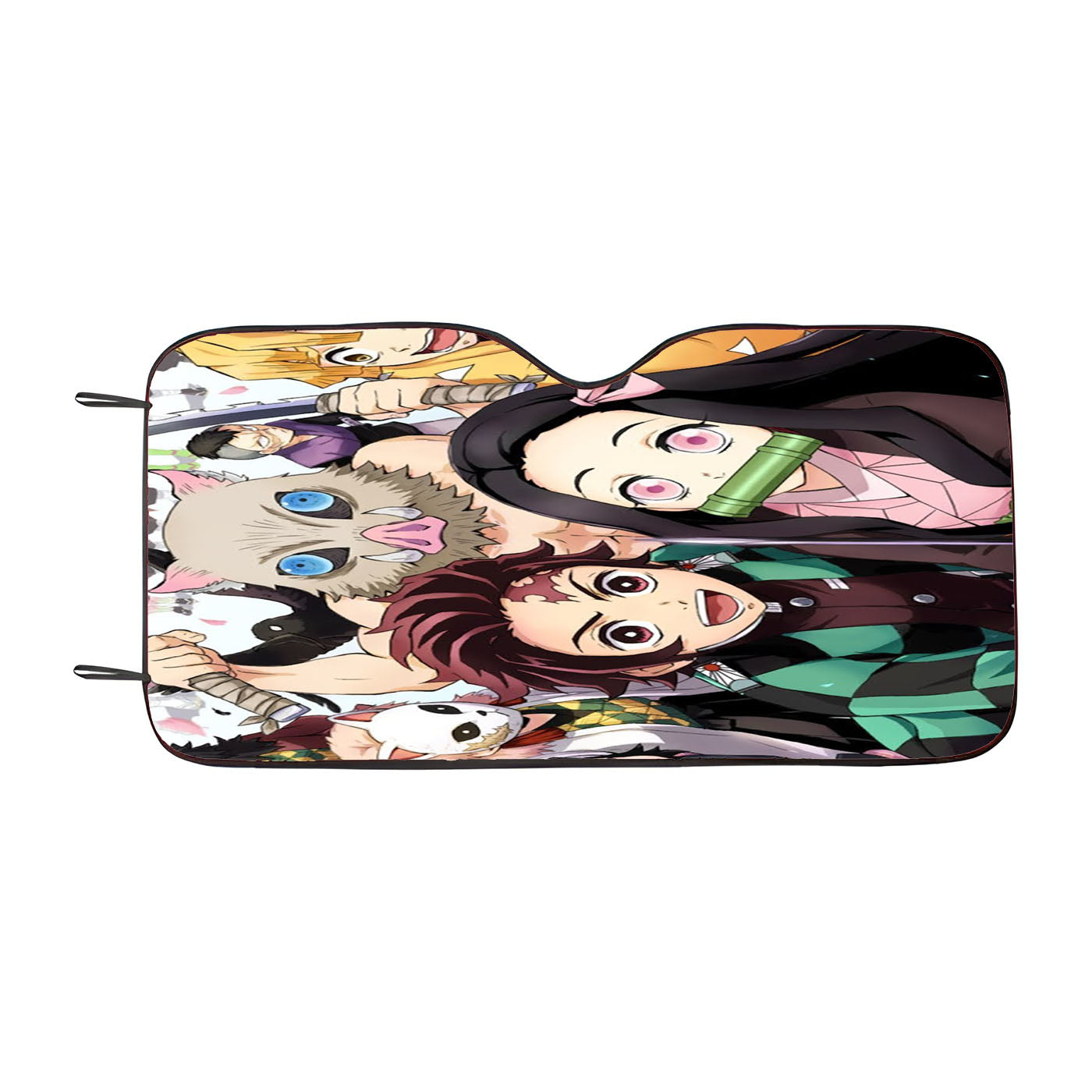 Demon Slayer Tanjiro And Friends Car Auto Sun Shade Windshield Cover