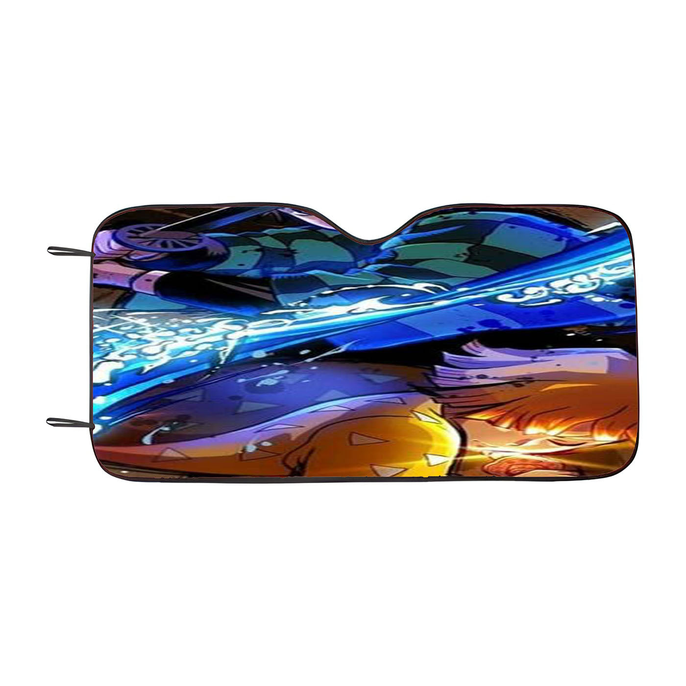 Demon Slayer Tanjiro And Zenitsu Car Auto Sun Shade Windshield Cover