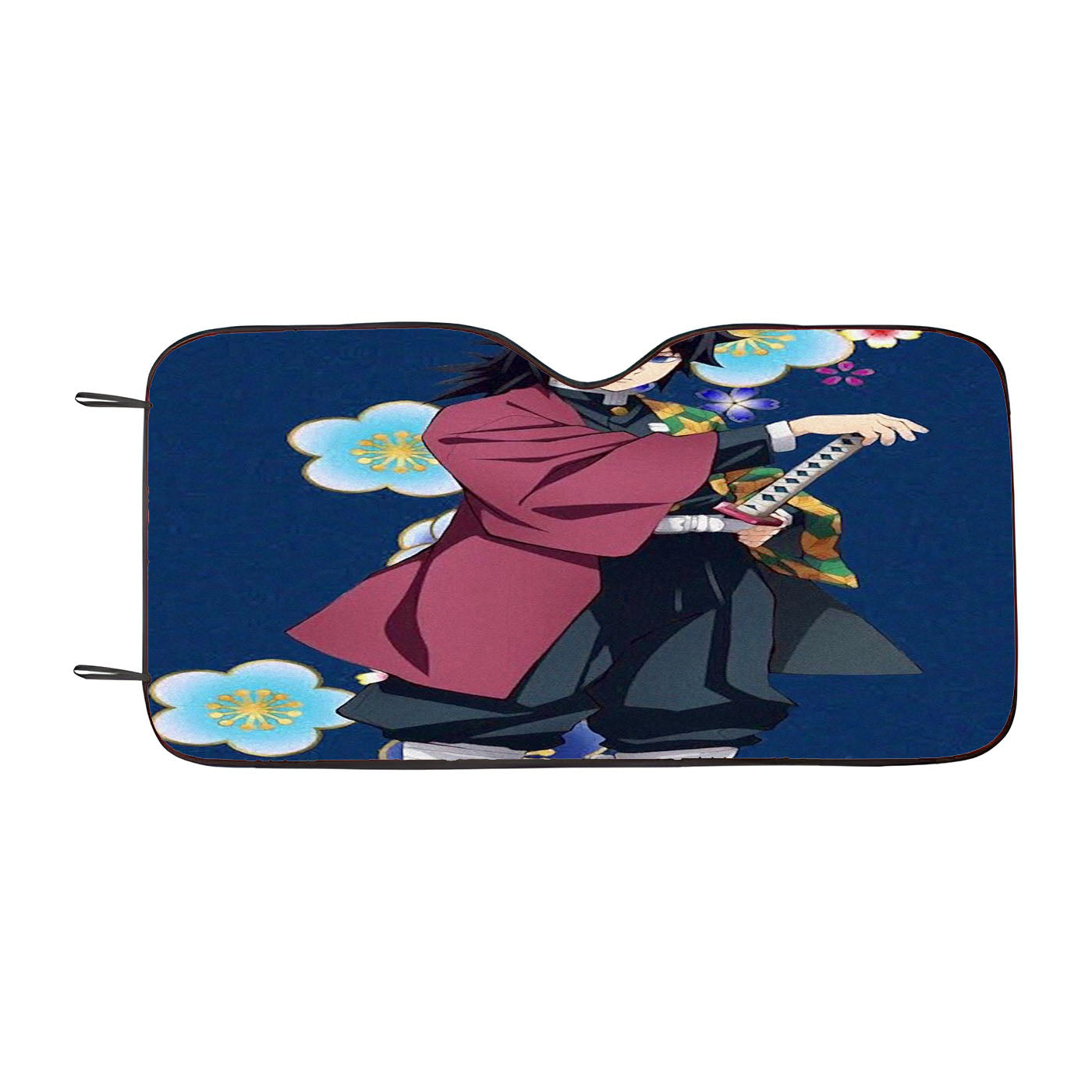 Demon Slayer Water Pillar Giyu Tomioka Car Auto Sun Shade Windshield Cover