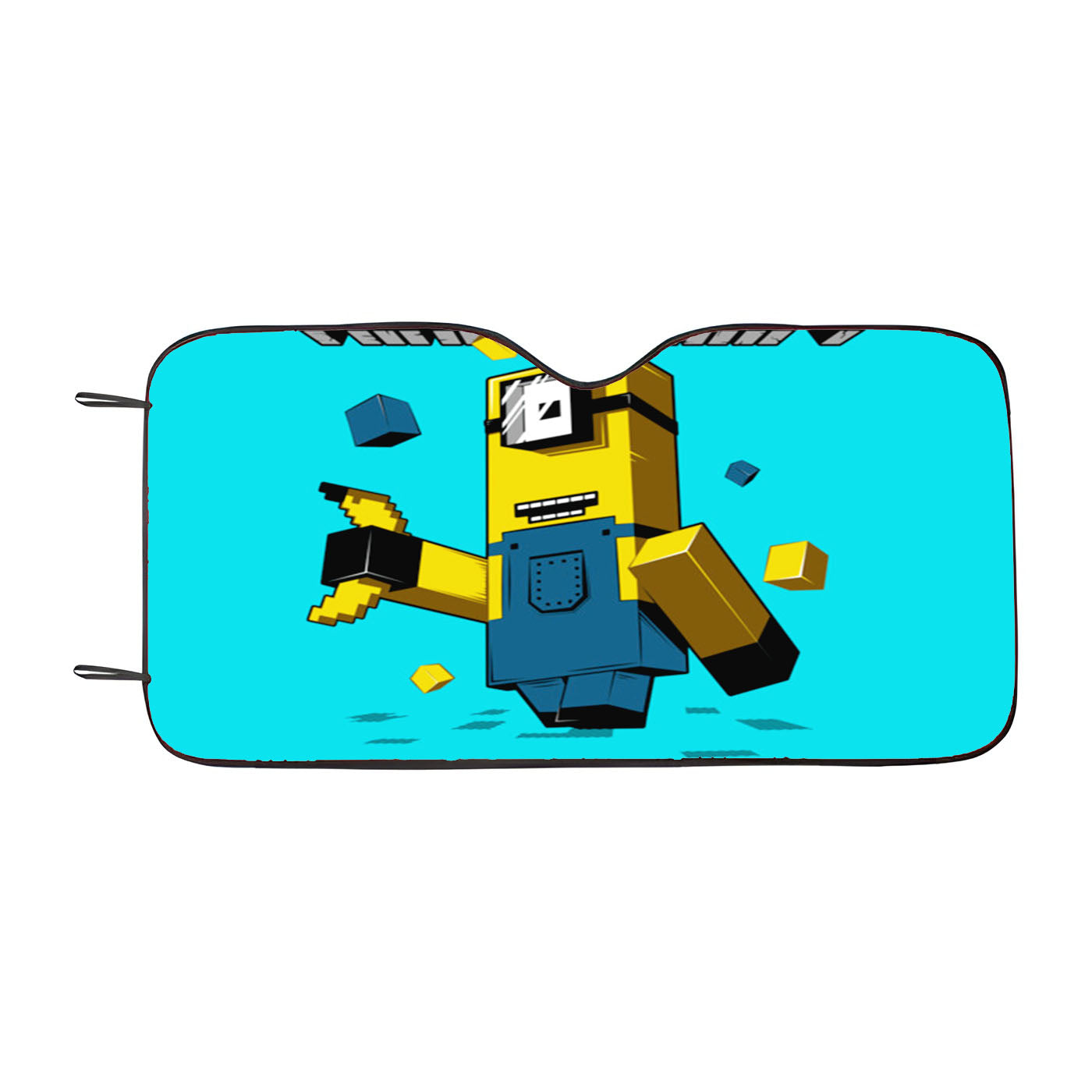 Despicable Me Minions Minecraft Car Auto Sun Shade Windshield Cover