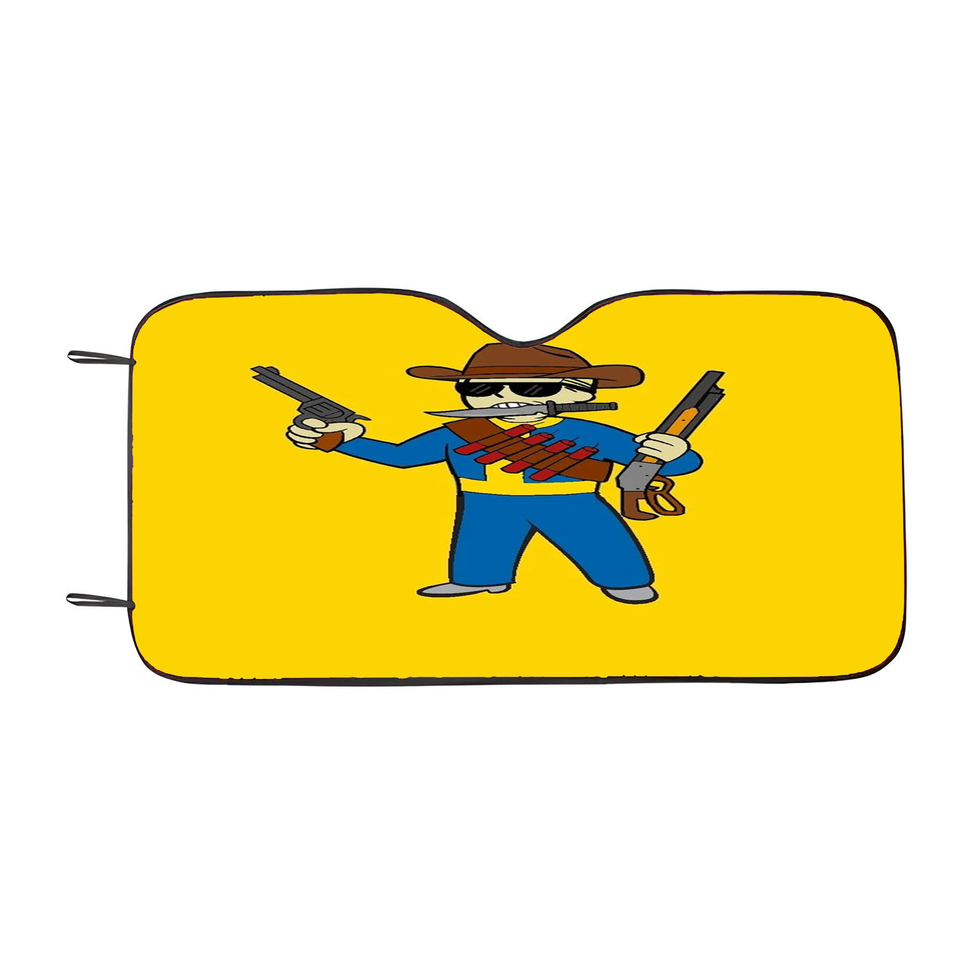 Fallout Boy Vault Boy Cowboy Perk Wallpapers Car Auto Sun Shade Windshield Cover
