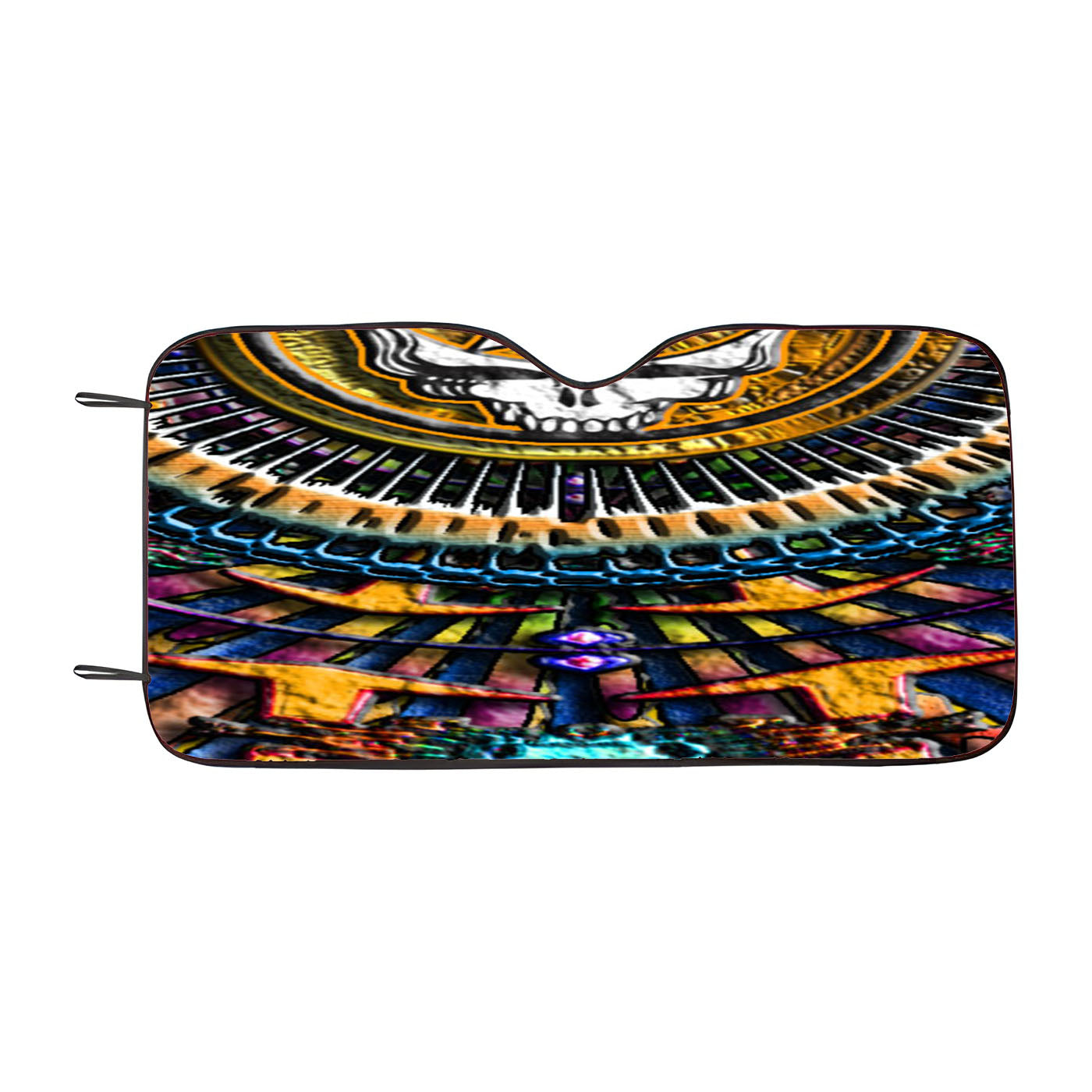 Grateful Dead I Steal Your Face Mandala Style Car Auto Sun Shade Windshield Cover