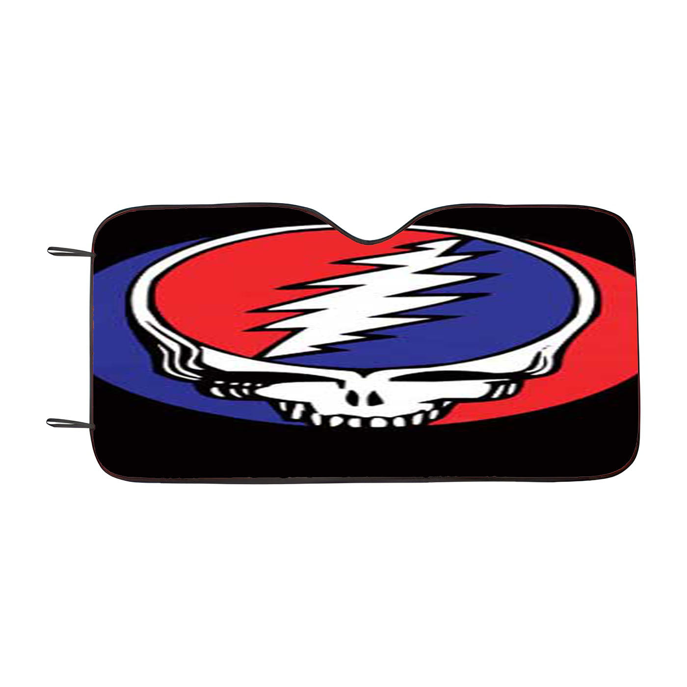 Grateful Dead Skull On Blk Car Auto Sun Shade Windshield Cover