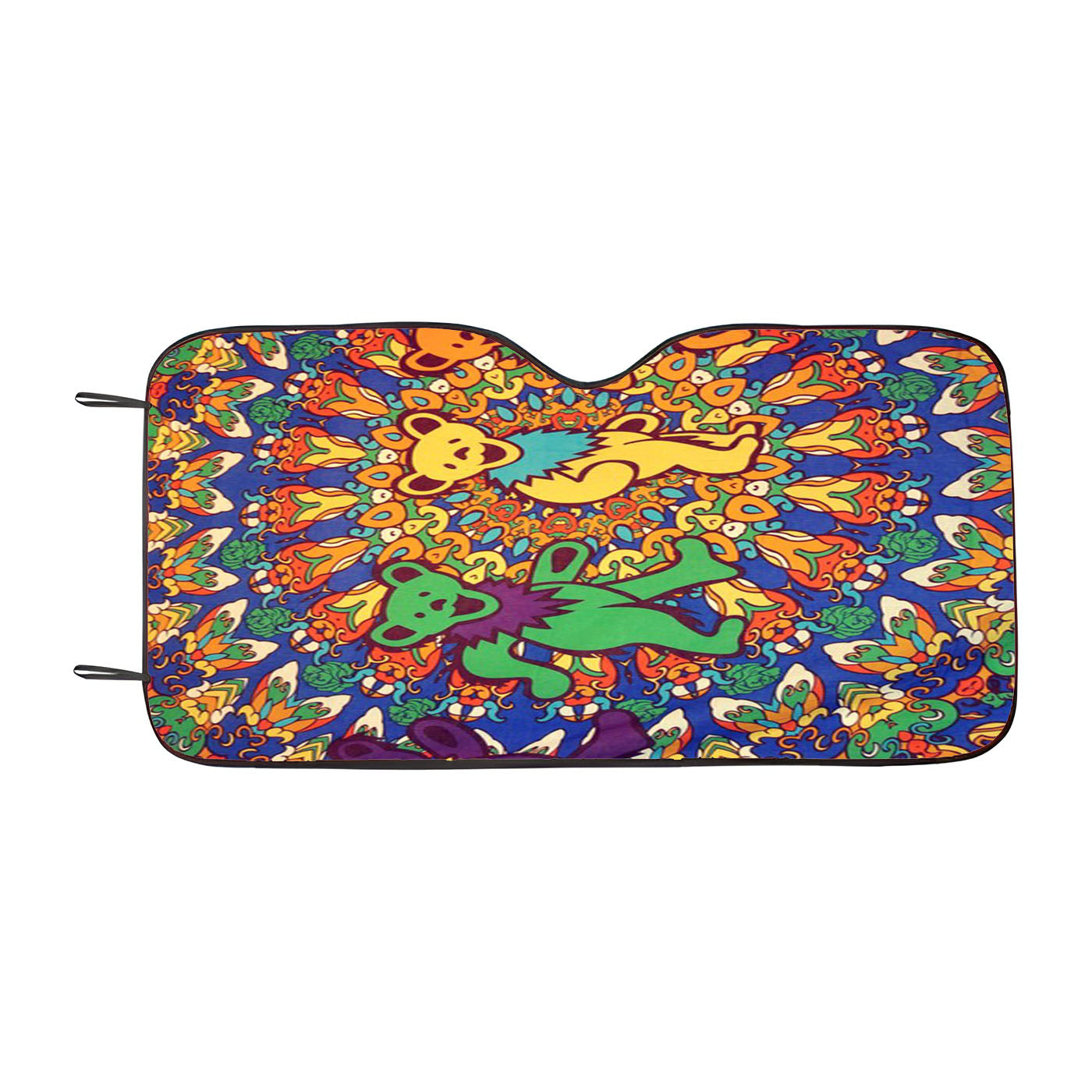 Grateful Dead Tie Dye Tapestry Car Auto Sun Shade Windshield Cover
