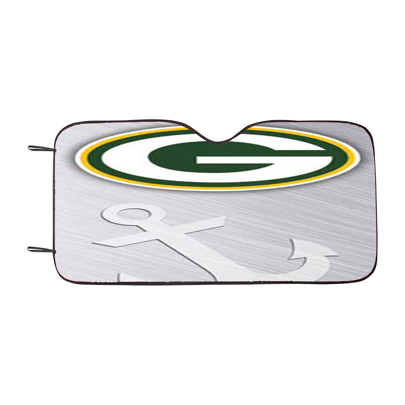 Green Bay Packers Brushed Chrome Car Auto Sun Shade Windshield Cover