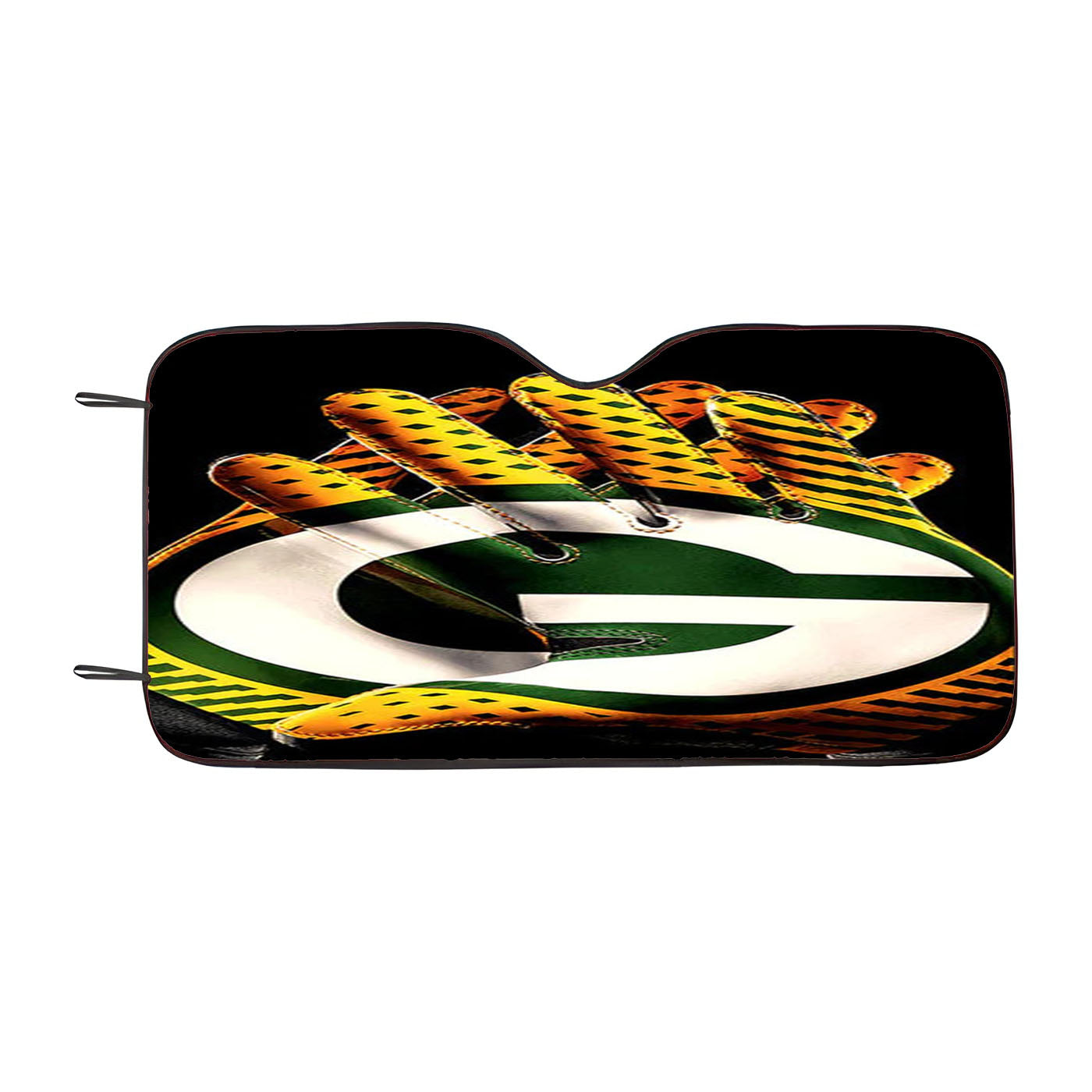 Green Bay Packers Gloves Car Auto Sun Shade Windshield Cover