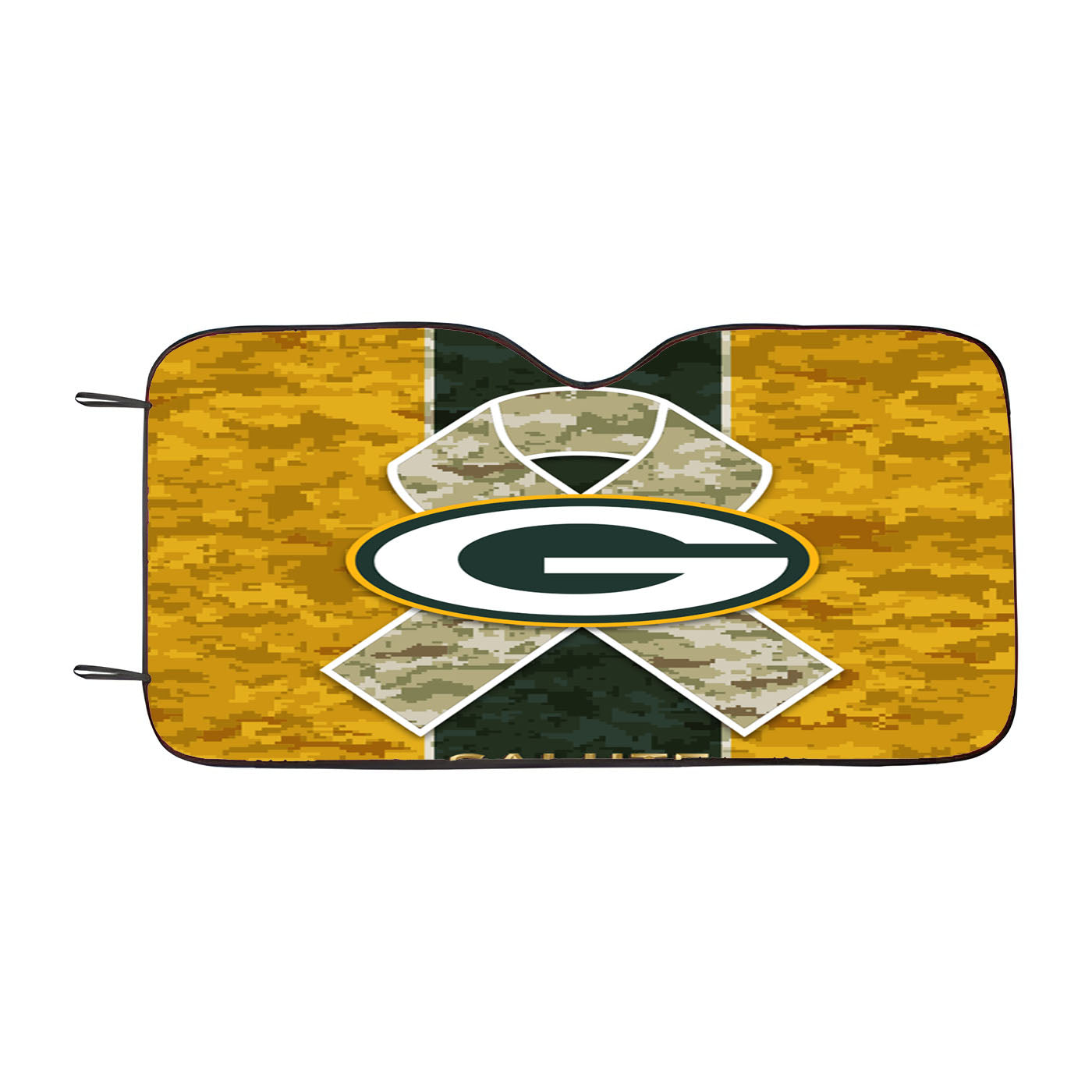 Green Bay Packers Salute To Service Car Auto Sun Shade Windshield Cover