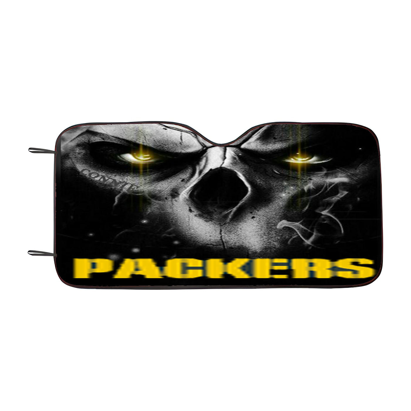Green Bay Packers Skull Car Auto Sun Shade Windshield Cover