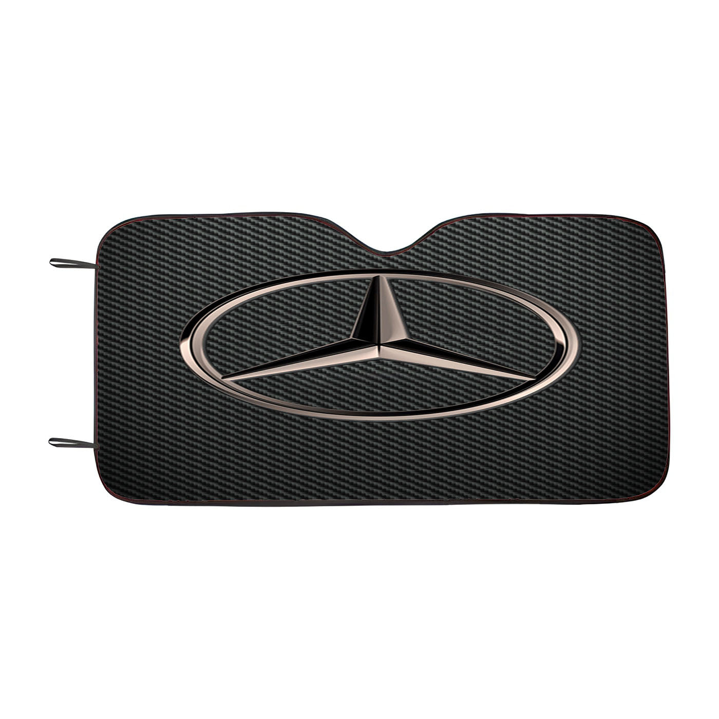 Mercedes Benz Logo Carbon Fiber Car Auto Sun Shade Windshield Cover
