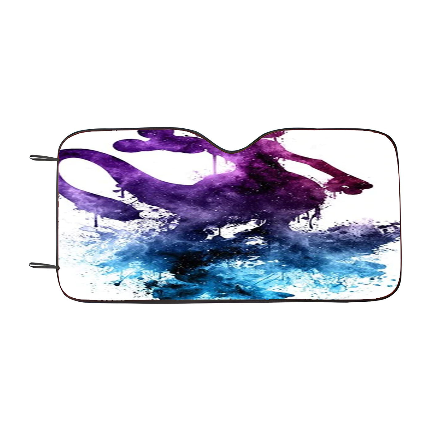 Mewtwo Galaxy Pokemon Silhouette Art Car Auto Sun Shade Windshield Cover