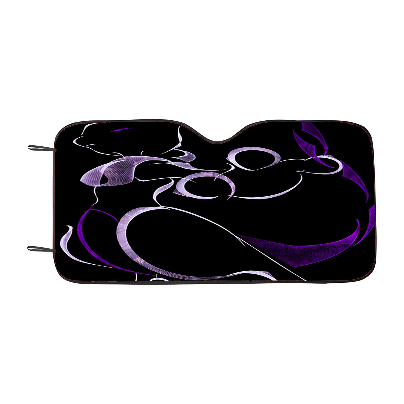 Mewtwo Pokemon Line Art On Black Car Auto Sun Shade Windshield Cover