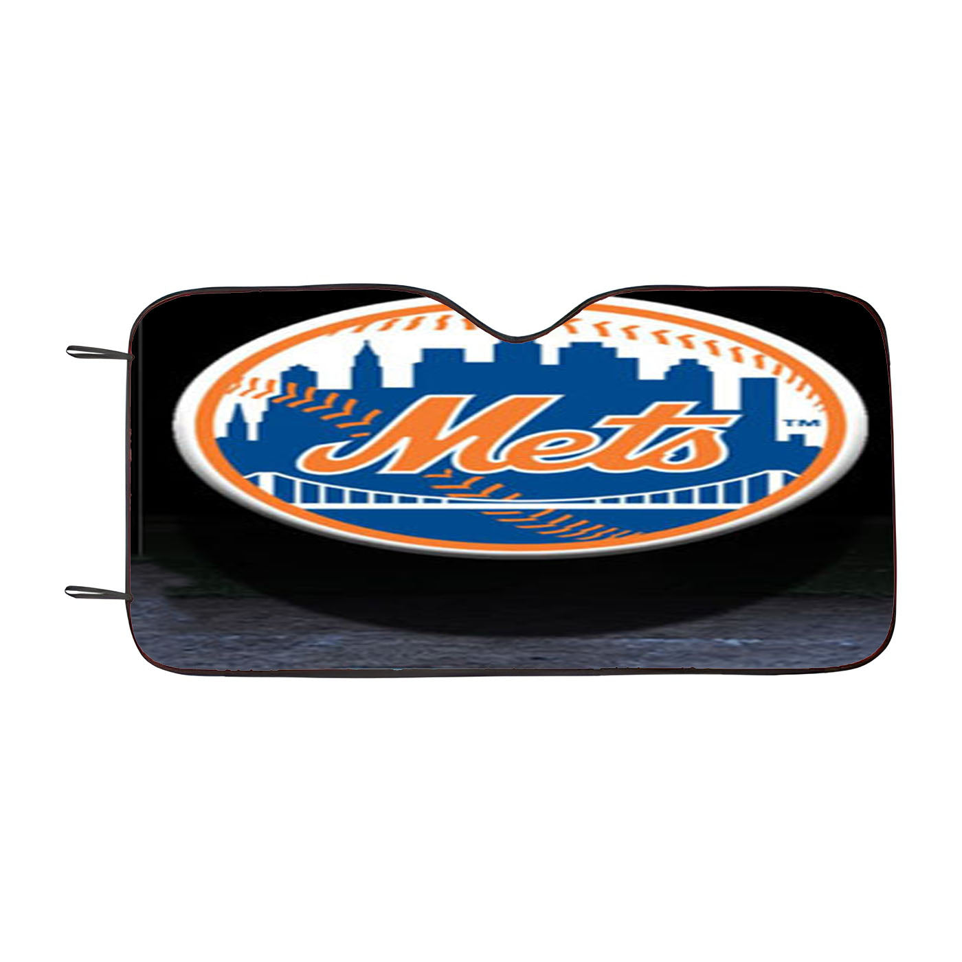 New York Mets Fade To Black Car Auto Sun Shade Windshield Cover