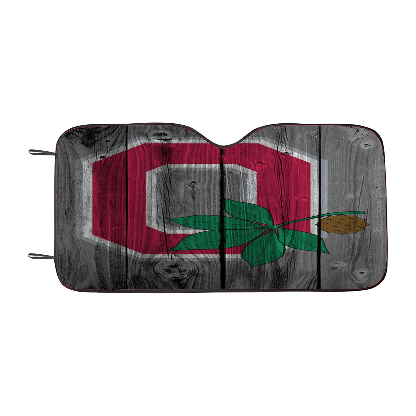Ohio State Logo Dark Wood Wallpaper Car Auto Sun Shade Windshield Cover
