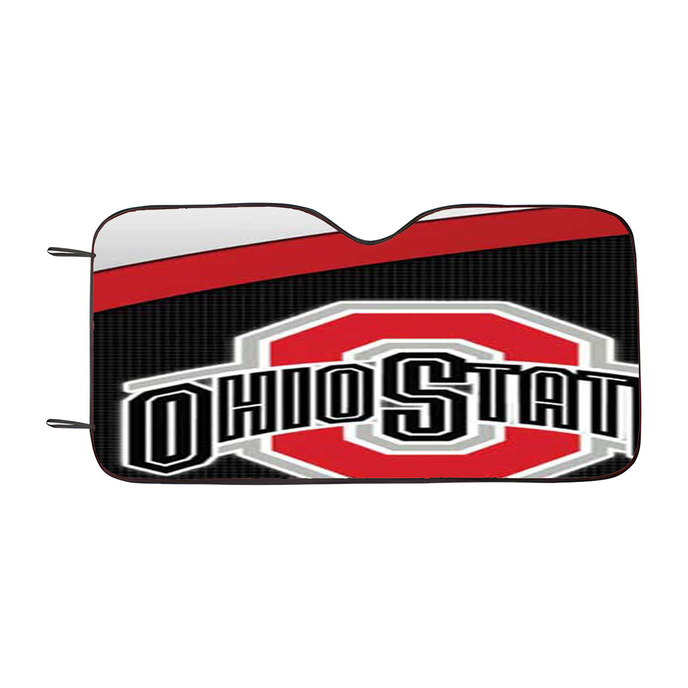 Ohio State Logo Under Stripes Car Auto Sun Shade Windshield Cover
