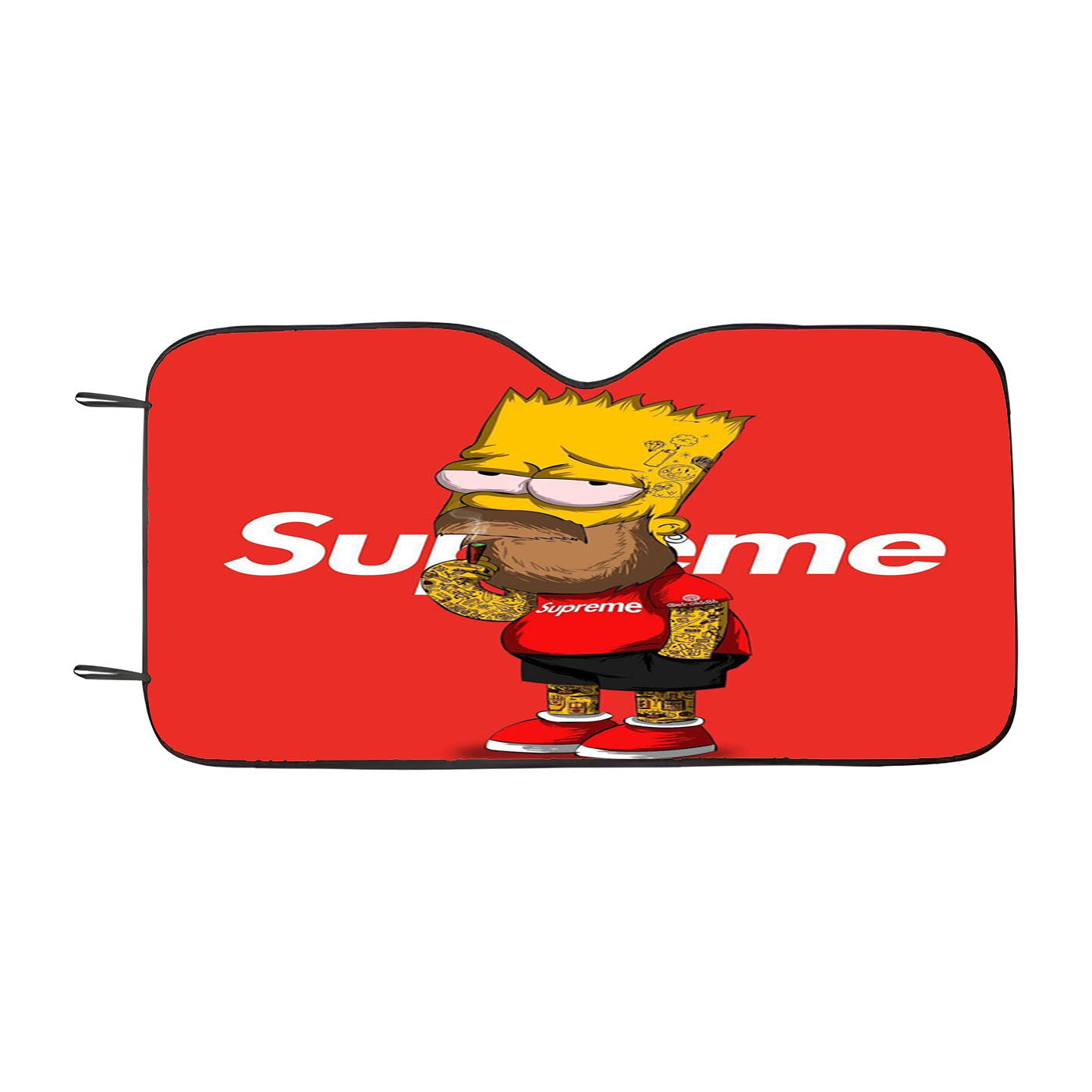 Old Drunk Hypebeast Bart Simpson Car Auto Sun Shade Windshield Cover