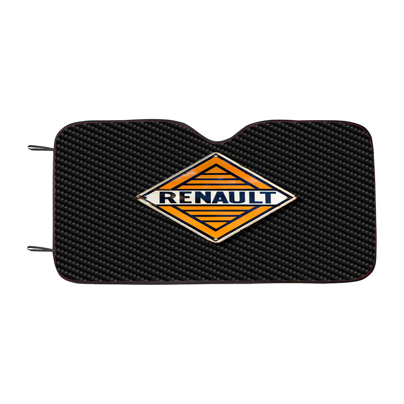 Renault Vintage Logo Carbon Fiber Car Auto Sun Shade Windshield Cover