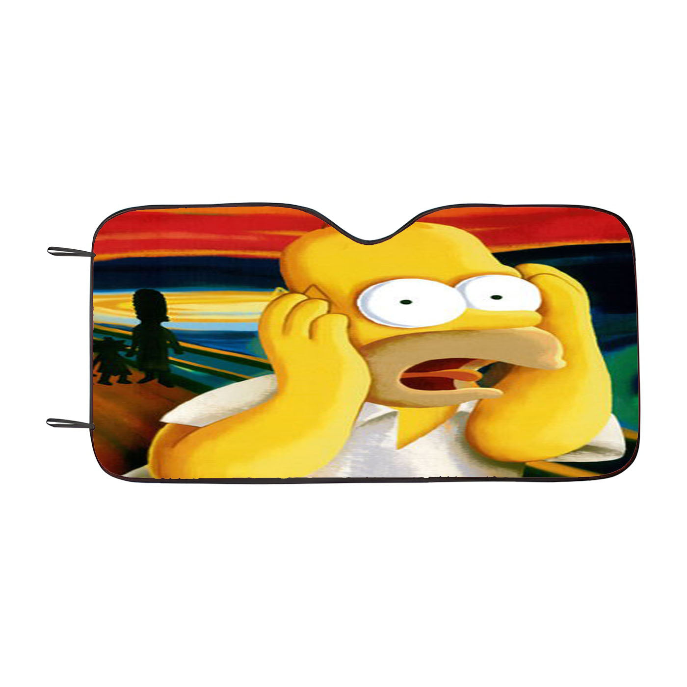 Scary Painting Scream Homer J Simpsons Car Auto Sun Shade Windshield Cover