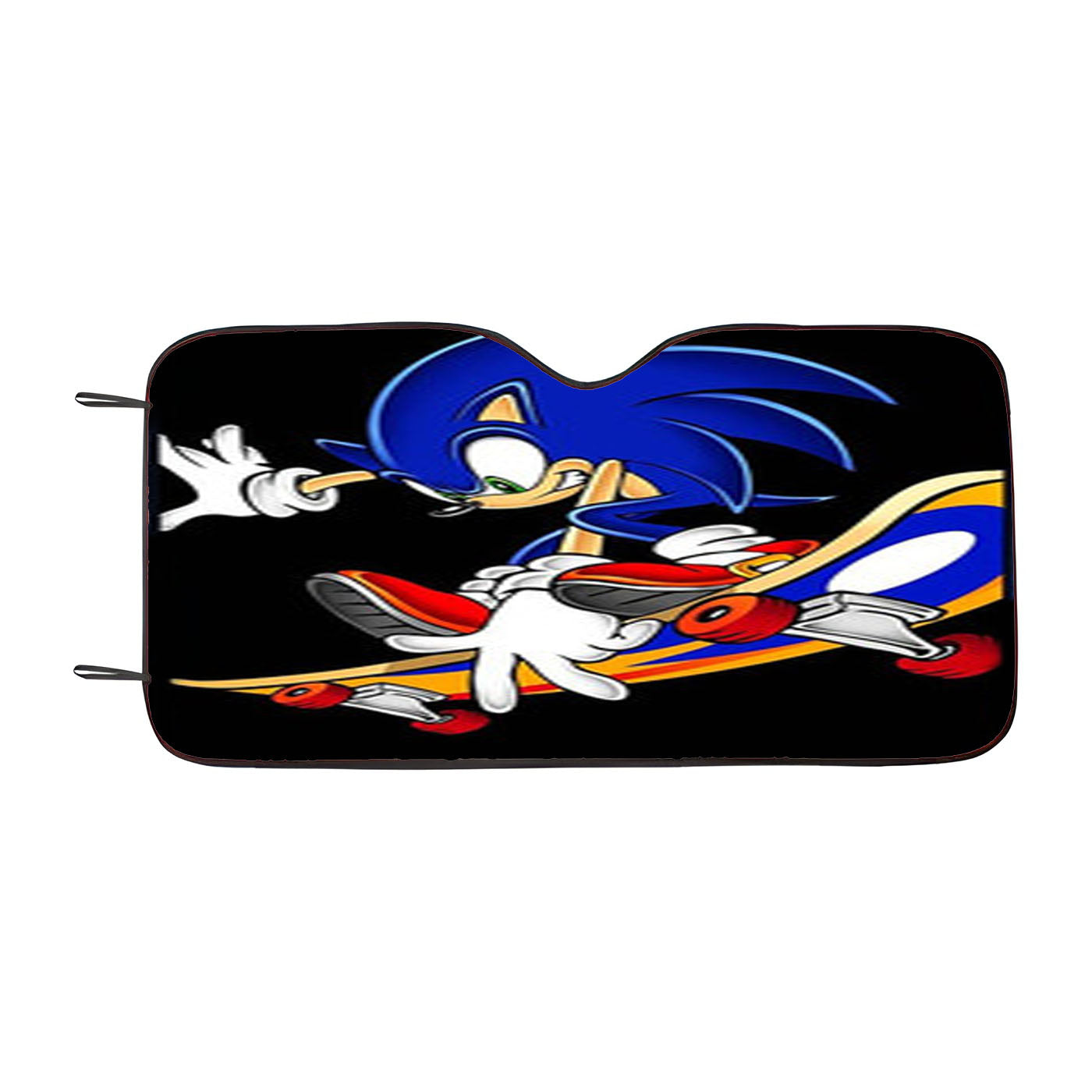 Sonic The Hedgehog Skateboard Car Auto Sun Shade Windshield Cover