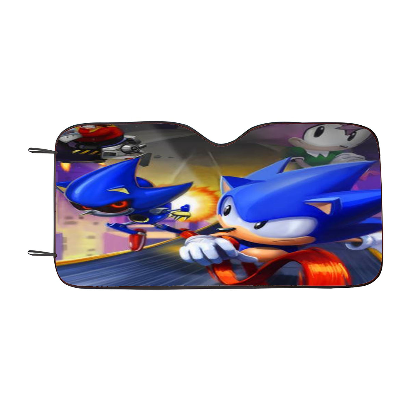 Sonic The Hedgehog Vs Sonic Robot Car Auto Sun Shade Windshield Cover