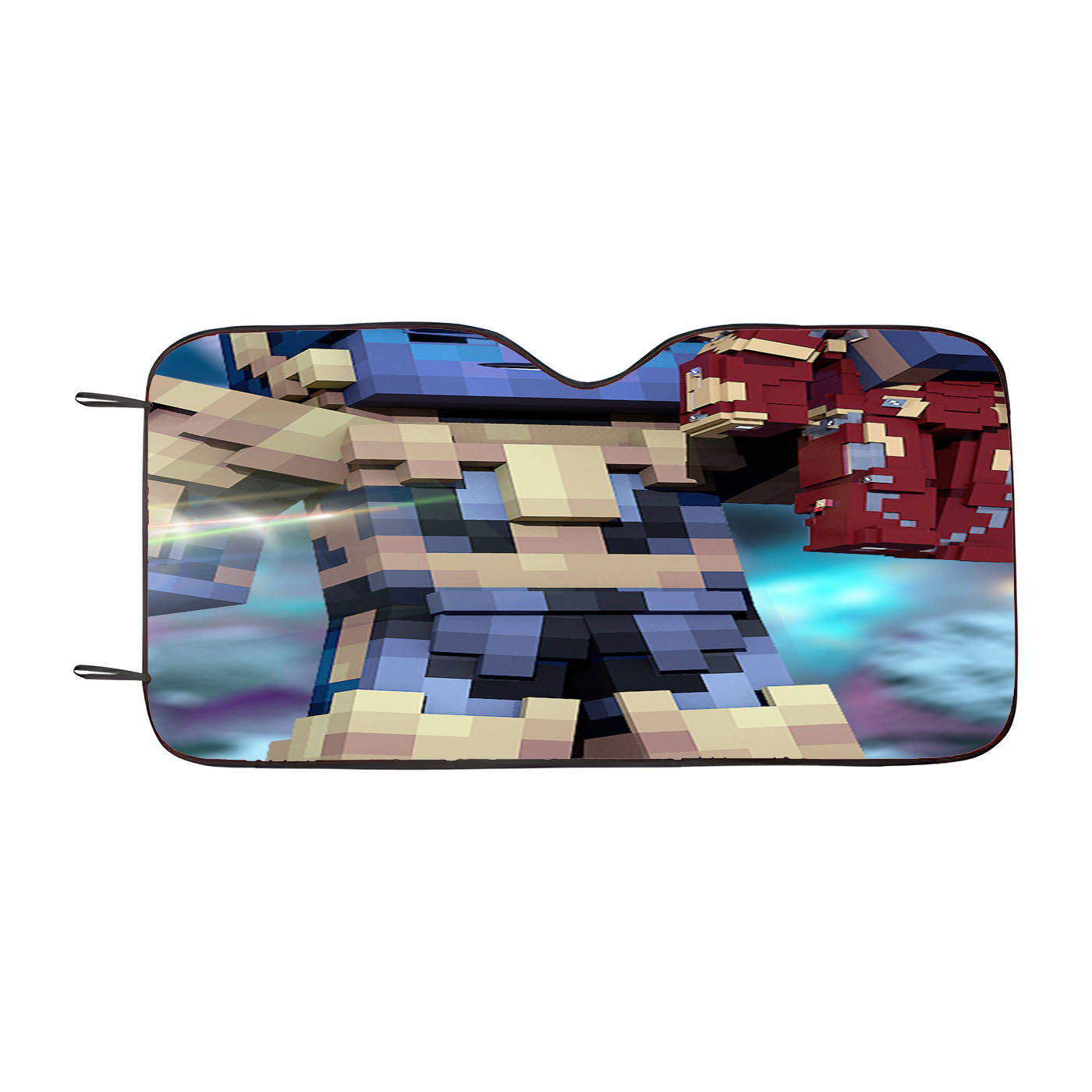 Thanos And Iron Man Minecraft Car Auto Sun Shade Windshield Cover
