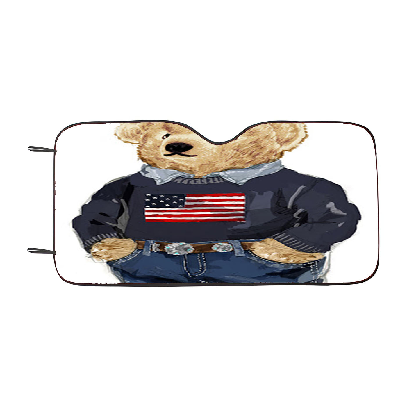 Usa Bear Polo Ralph Lauren Car Auto Sun Shade Windshield Cover