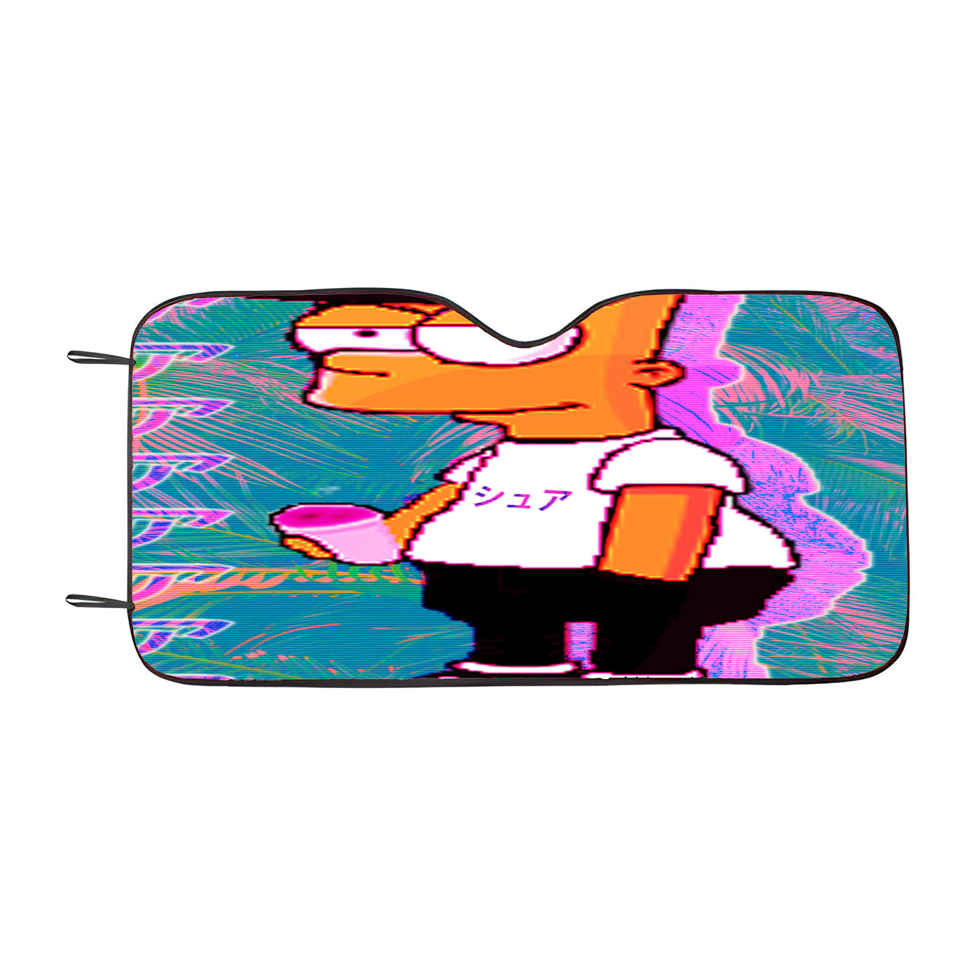 Vaporwave Bart Simpson Car Auto Sun Shade Windshield Cover