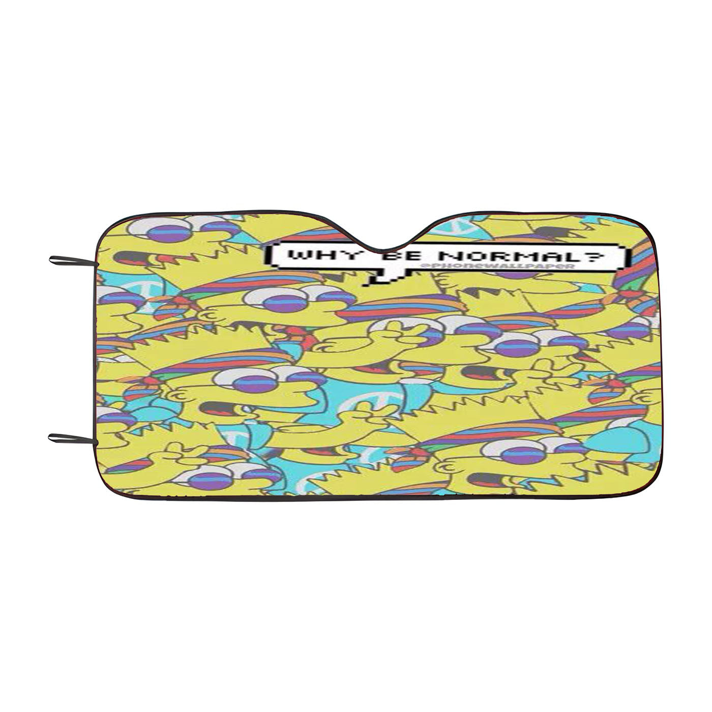 Why Be Normal - Simpson Car Auto Sun Shade Windshield Cover