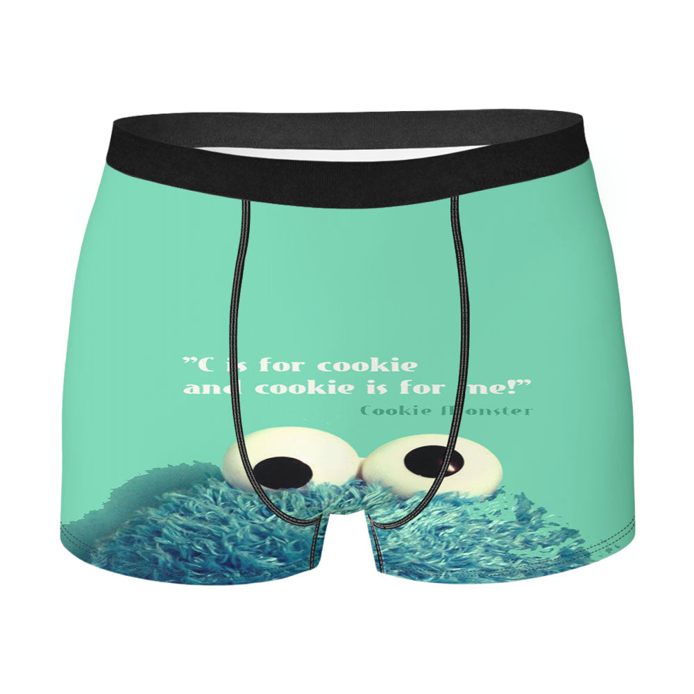Cookie Monster Cartoon Creative Men'S Boxer Briefs