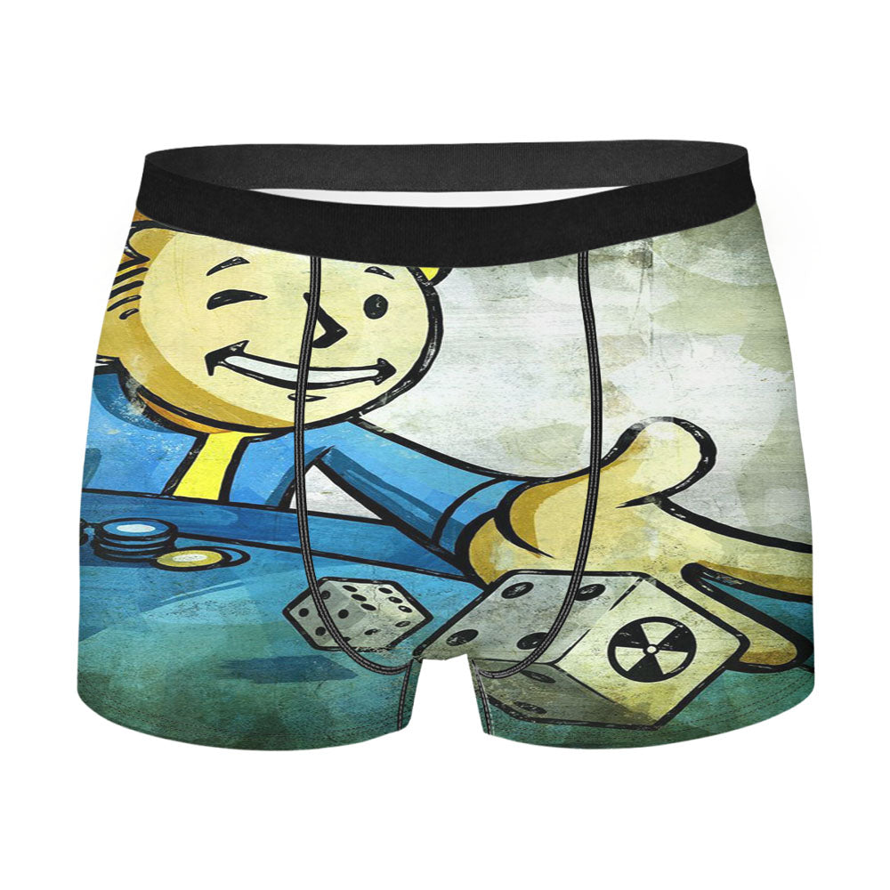 Fallout Emblem Metal Logo Texture Wallpaper Men'S Boxer Briefs