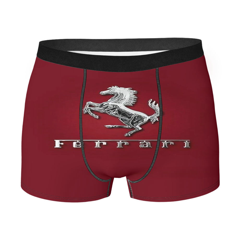 Ferrari In Red Background Men'S Boxer Briefs