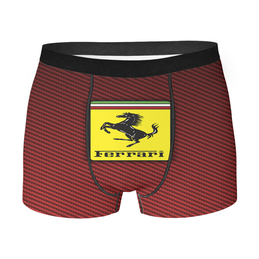 Ferrari Red Carbon Fiber Men'S Boxer Briefs