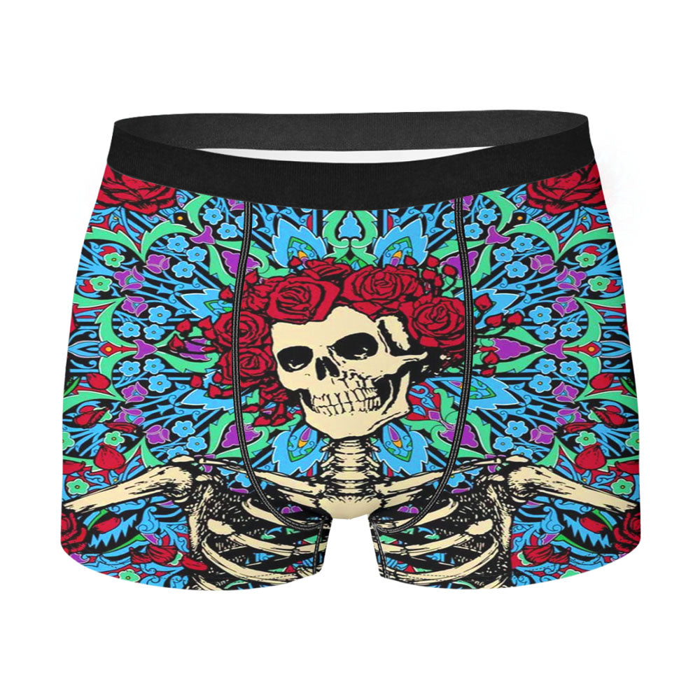 Grateful Dead Skull On Blk Men'S Boxer Briefs