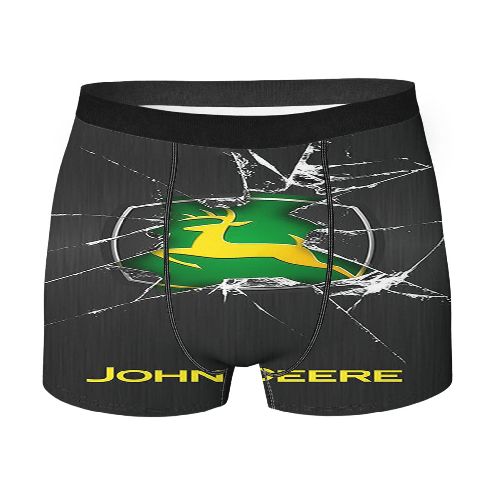 John Deere Green Carbon Fiber Logo Men'S Boxer Briefs