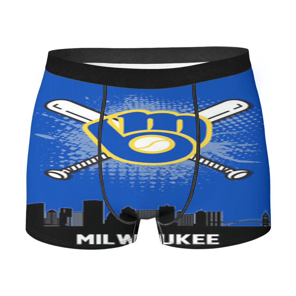 Milwaukee Brewers Team Logo Men'S Boxer Briefs