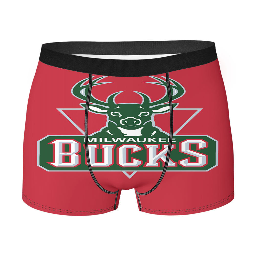 Milwaukee Bucks Red Logo Men'S Boxer Briefs