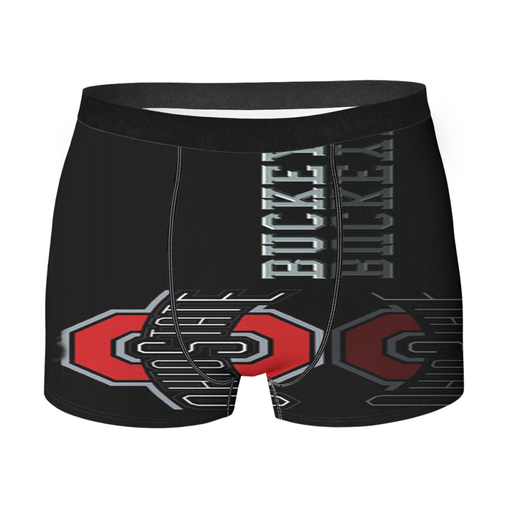 Ohio State Buckeyes Carbon Fiber Logo Men'S Boxer Briefs