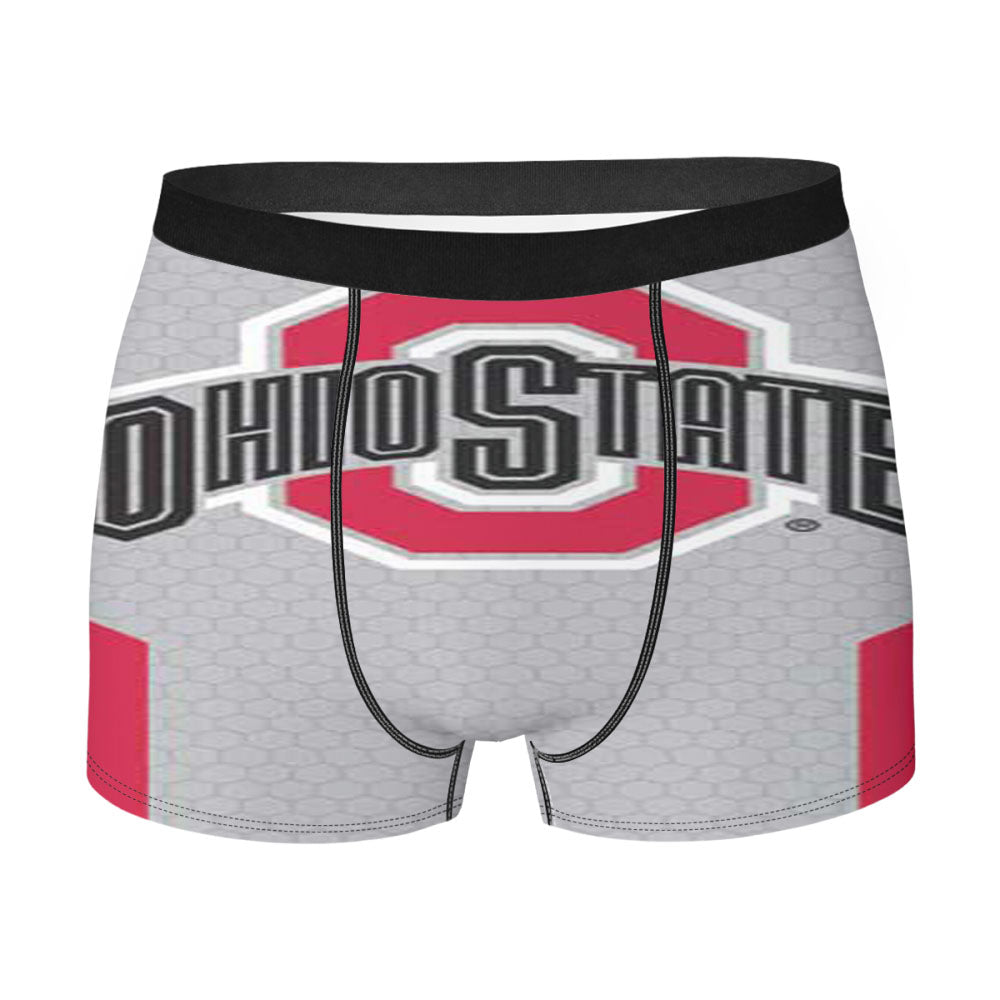Ohio State Logo Jersey Red Men'S Boxer Briefs