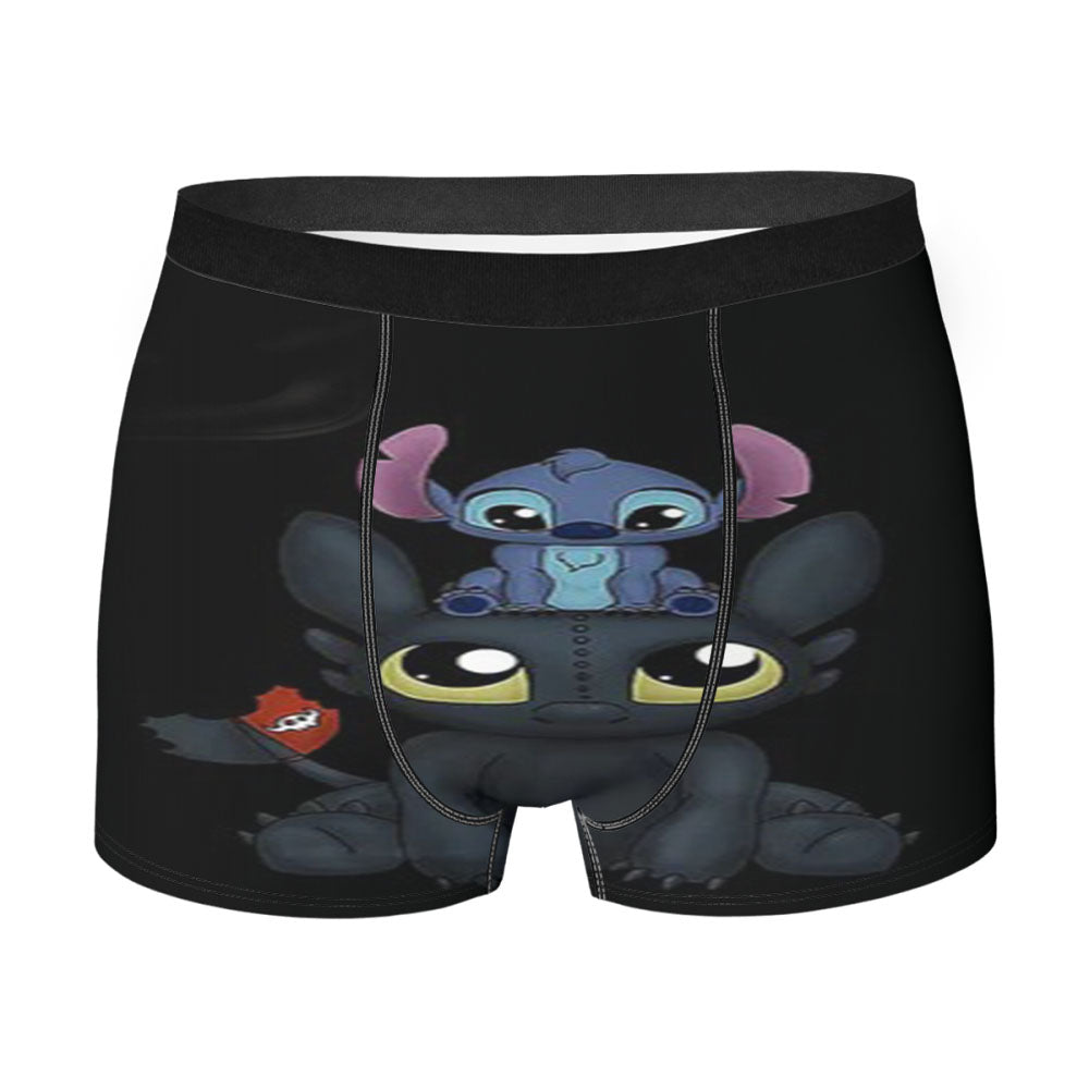 Stitch And Toothless Cute Men'S Boxer Briefs