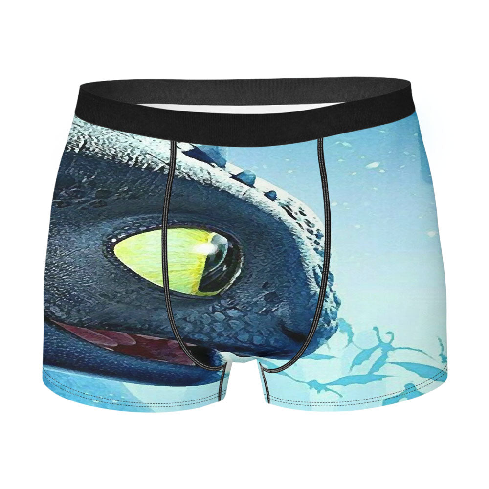 Toothless And Hiccup Illustration Draw Men'S Boxer Briefs