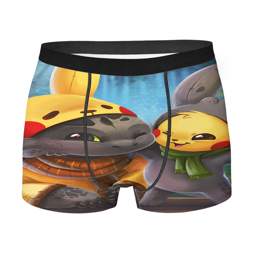 Toothless Silhouette Above The Clouds Men'S Boxer Briefs
