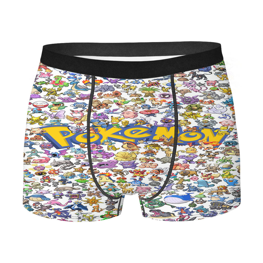 All Pokemon Go Sticker Bomb Collection Men's Boxer Briefs