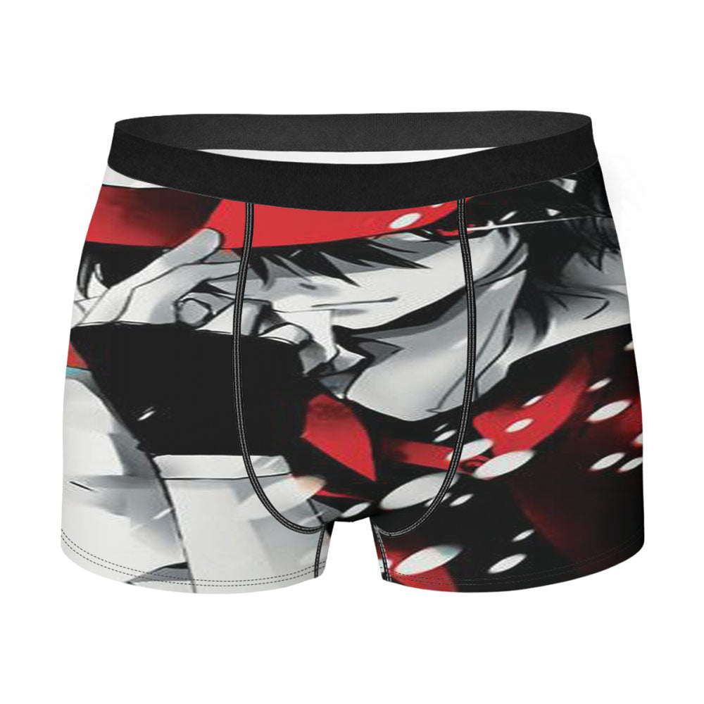 Anime Pokemon Trainer Red Men's Boxer Briefs