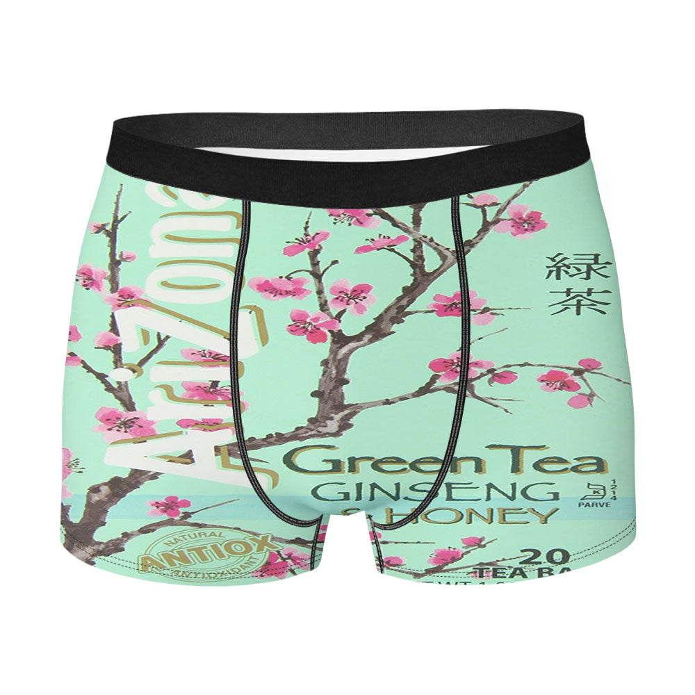 Arizona Green Tea Beverage Drink Retro Teal Men's Boxer Briefs