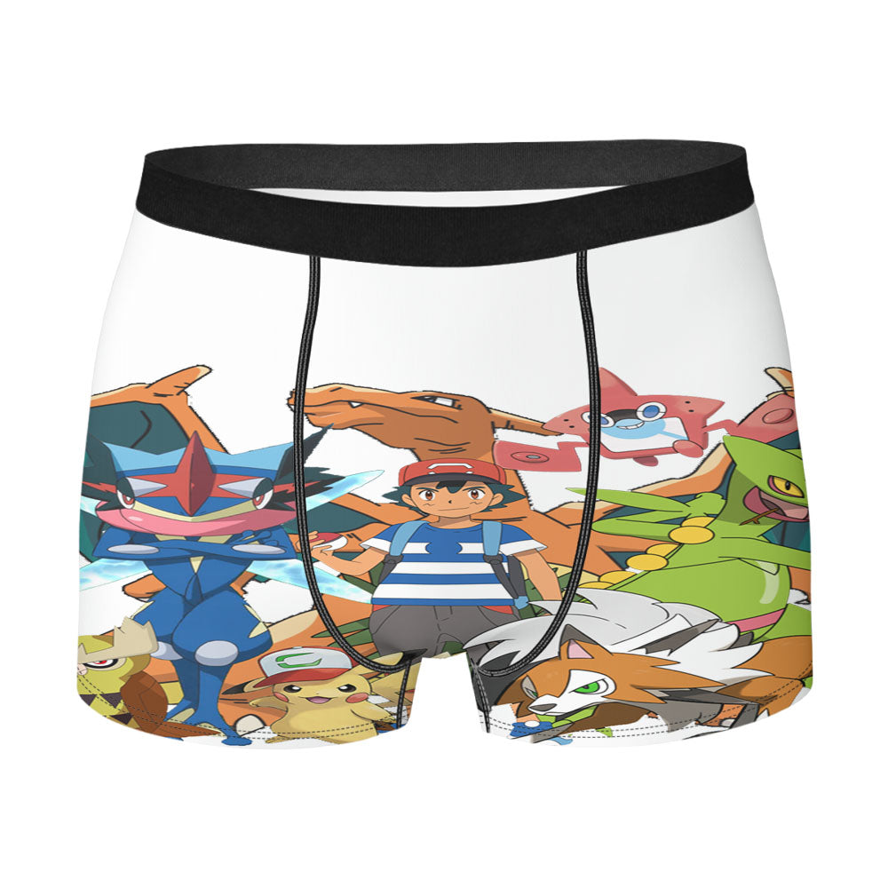 Ash Ketchum With Pokemon Collections Men's Boxer Briefs