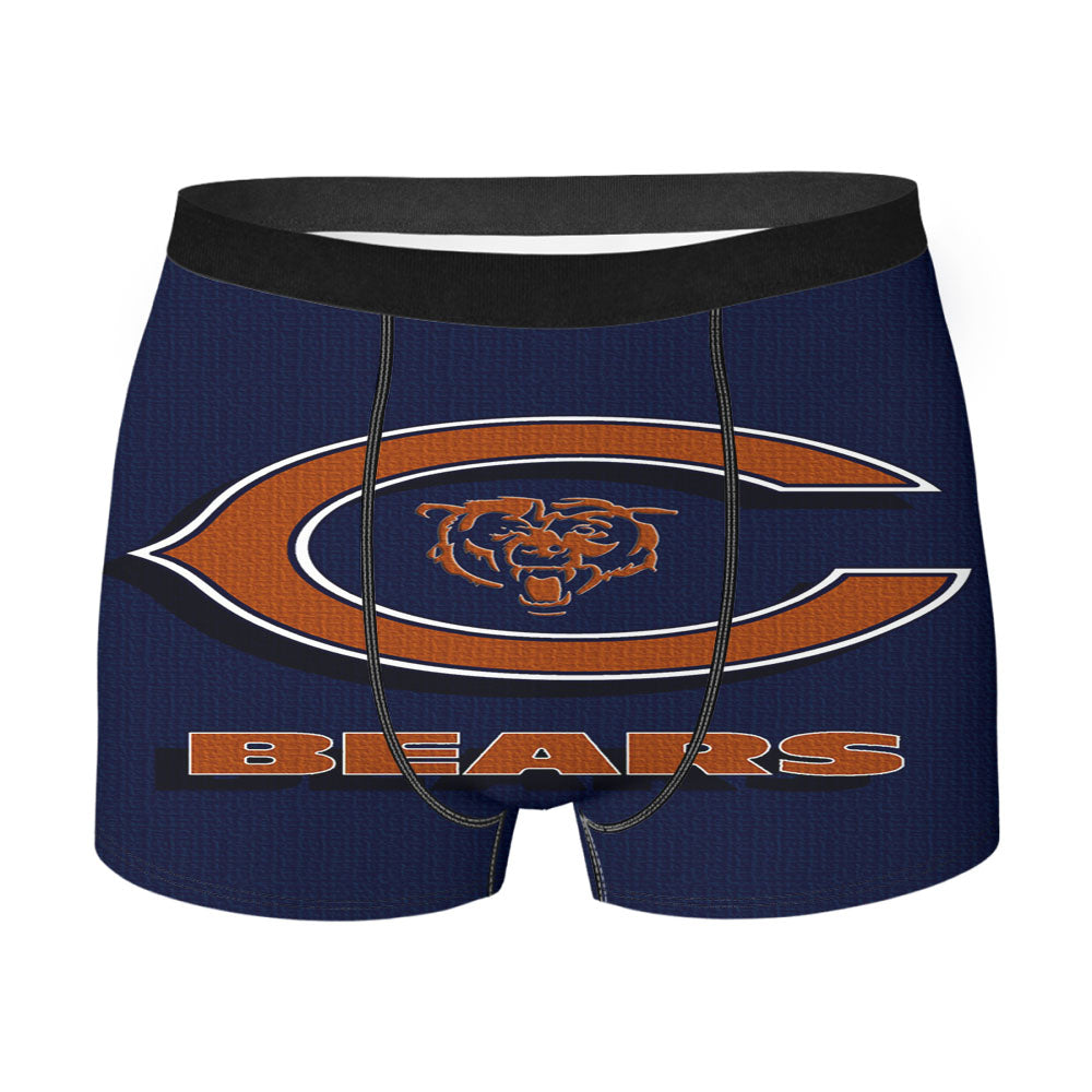 Blue Chicago Bears Nfl Logo Men's Boxer Briefs